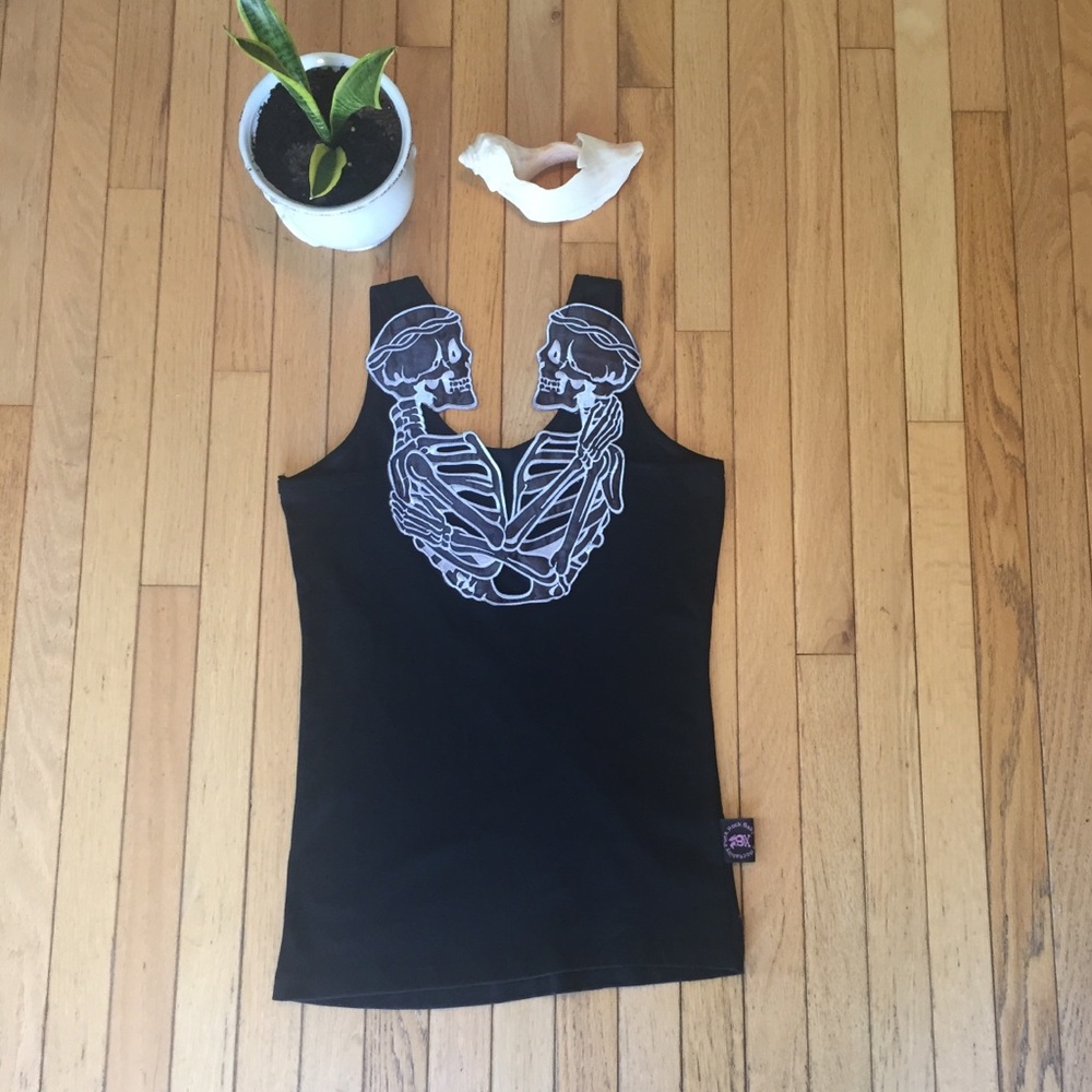 Rockabilly Pin Up Skull Tank Top